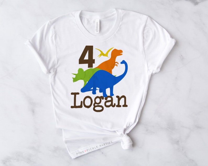 T Shirt Iron On Transfer No.416 T Shirt Transfers Dinosaur Birthday Shirts Dinosaur Birthday Shirt Iron-on