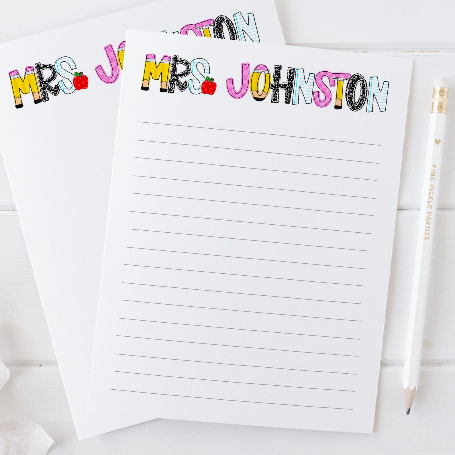 Personalized Teacher Notepad | Gifts for Teacher | Custom Notepad ...