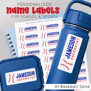 Personalized Baseball Name Labels, This Belongs to Stickers, Sports Name Sticker, Back to School Labels, School Book Labels School Supply