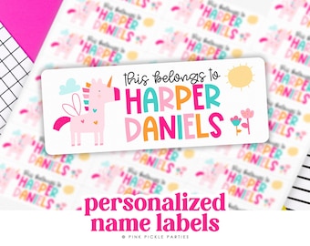 Custom Name Labels, Personalized Name Labels, Back To School Supply Labels, Dishwasher Waterproof Stickers, Daycare Supplies, Bottle Labels