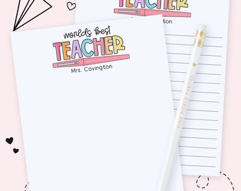 Gifts for Teachers, Teacher Notepad, Teacher Appreciation Gift, Cute Teacher Gift, Teacher Gifts Personalized, Custom Teacher Notepad