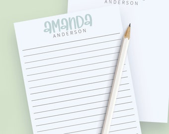 Personalized Notepad For Women, Girls Notepad Personalized With Name, From The Desk Of Notepad, Stocking Stuffer, Secret Santa, Hostess Gift