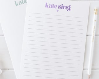 Personalized Notepad For Women, Girls Notepad Personalized With Name, From The Desk Of Notepad, Stocking Stuffer, Secret Santa, Hostess Gift