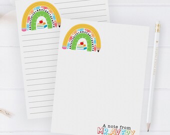 Teacher Notepad Personalized Teacher Appreciation Gift | Custom Teacher Notepad, End of School Teacher Gift, Back to School Memo Pad