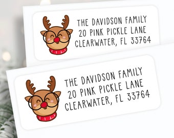 Christmas Return Address Labels, Christmas Address Label, Printed Holiday Return Address Label, Personalized Return Address Labels