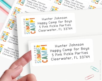 Personalized Return Address Labels Stickers Set of 30 Printed Labels | Camp Address Labels | Sleepaway Camp Address Sticker