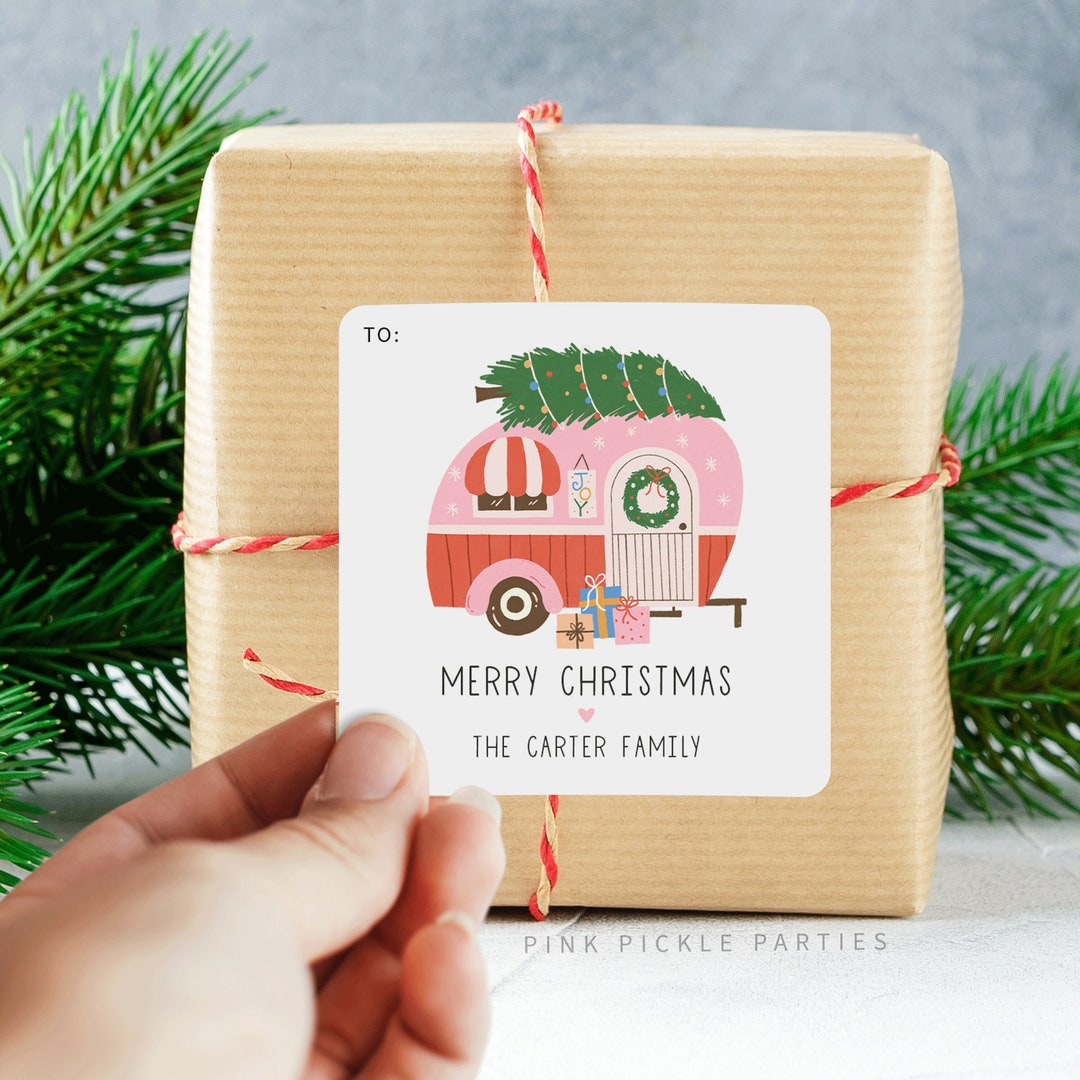 Personalized Christmas Gift Stickers Merry Christmas Gift Etsy UK