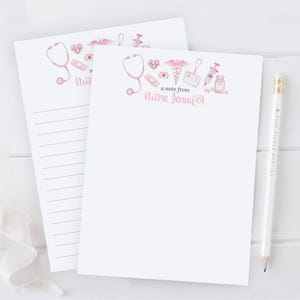 Personalized Nurse Notepad, Nurse Appreciation Week Gift, School Nurse Gift, Nurse Graduation Gift, Gift for Nurse, Nursing Student Gift