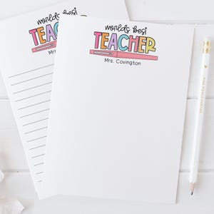 Gifts for Teachers, Teacher Notepad, Teacher Appreciation Gift, Cute Teacher Gift, Teacher Gifts Personalized, Custom Teacher Notepad