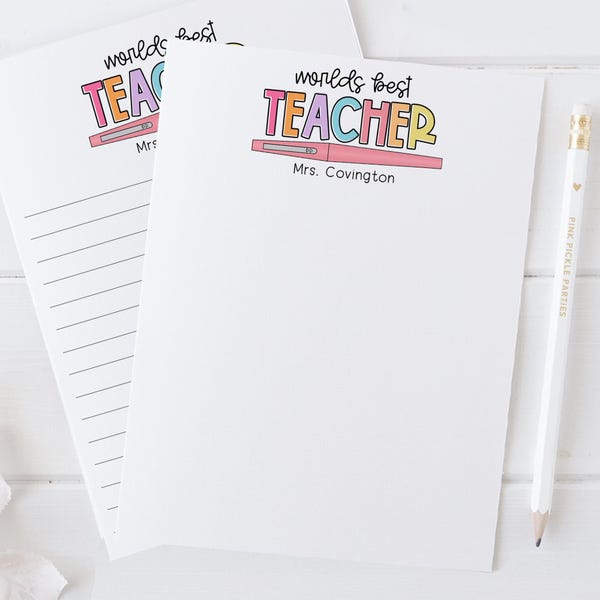 Gifts for Teachers, Teacher Notepad, Teacher Appreciation Gift, Cute Teacher Gift, Teacher Gifts Personalized, Custom Teacher Notepad