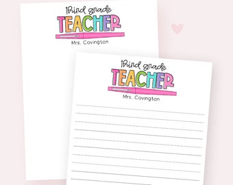 Teacher Notepad, Teacher Appreciation Gift, Cute Teacher Gift, Teacher Gifts Personalized, Teacher Christmas Gift, Custom Teacher Notepad