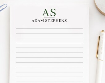 Personalized Notepad For Men, Mens Notepad Personalized With Name, From The Desk Of Masculine Stationery, Office Notepad | Gift for Him