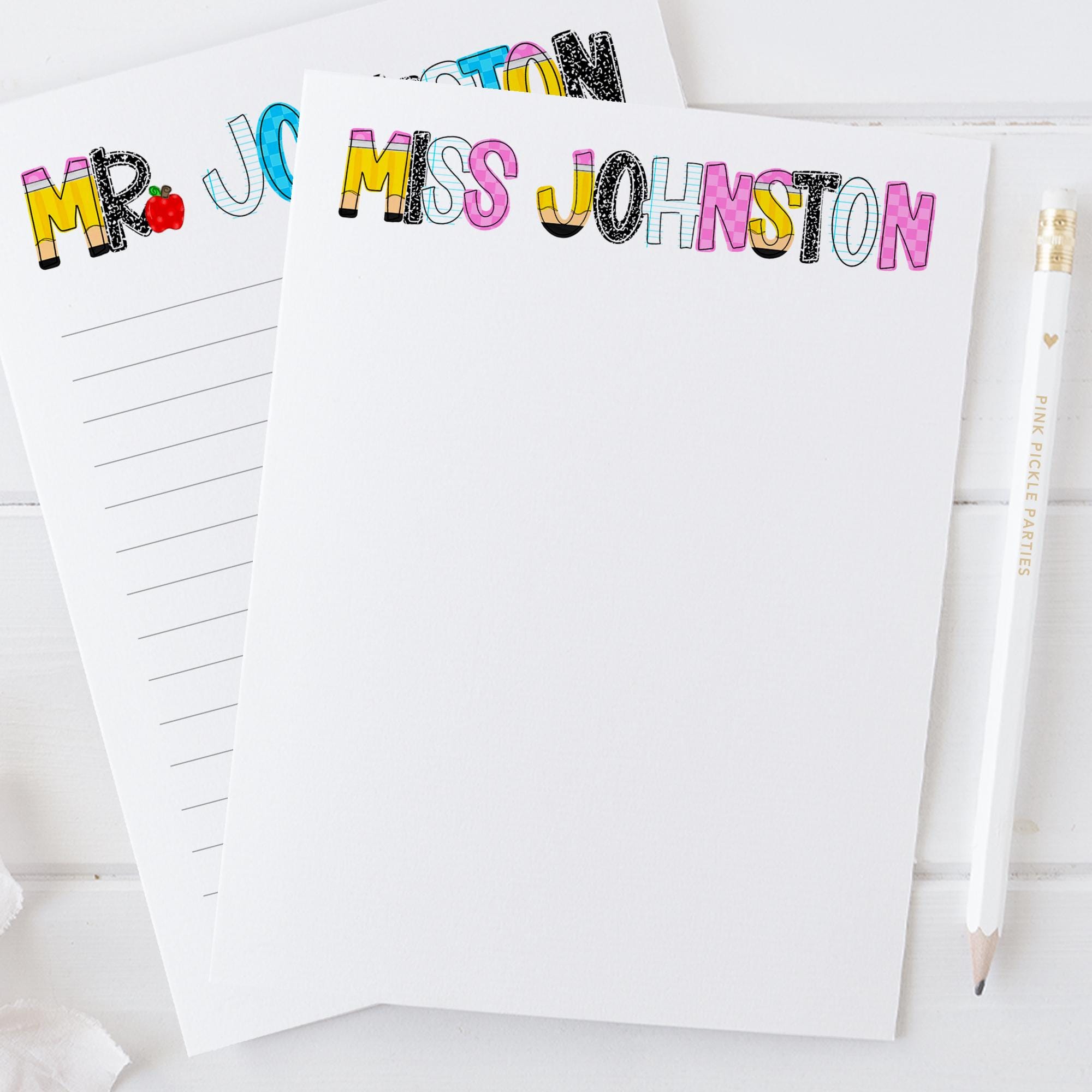 Personalized Teacher Notepad | Gifts for Teacher | Custom Notepad ...