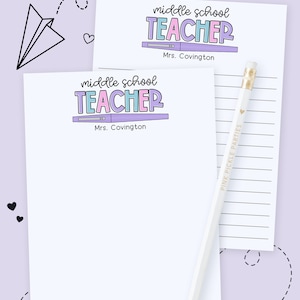 Gifts for Teachers, Teacher Notepad, Teacher Appreciation Gift, Cute Teacher Gift, Teacher Gifts Personalized, Custom Teacher Notepad