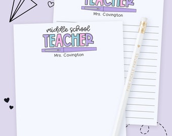 Gifts for Teachers, Teacher Notepad, Teacher Appreciation Gift, Cute Teacher Gift, Teacher Gifts Personalized, Custom Teacher Notepad