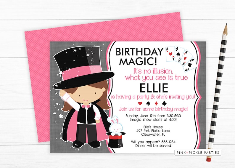 Magic Invitation Magic Birthday Party Magic Party Etsy