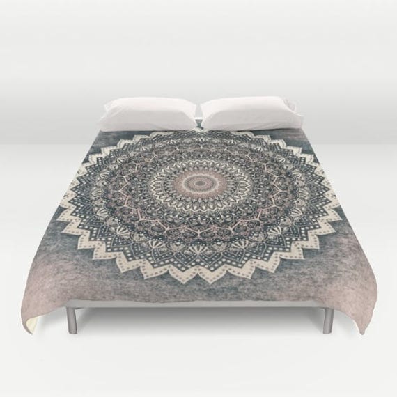 Warm Winter Mandala Boho Duvet Cover Etsy