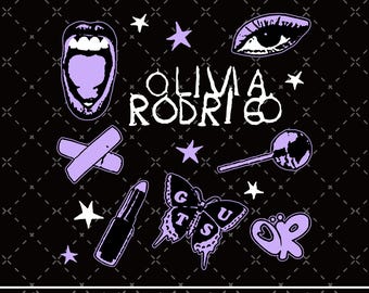 Vintage Olivia Rodrigo Png, GUTS album Olivia Tour Png, Good 4 U Png, Olivia Rodrigo Guts 2024 Png, Olivia GUTS Track List Digital Download
