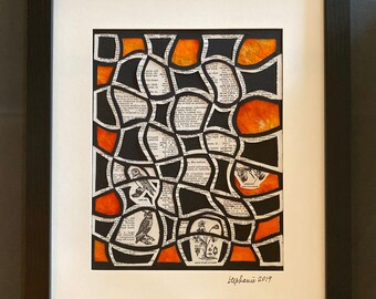 Paper  Weaving - Orange, Contemporary Art, Book Art