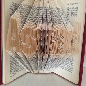 Customized Folded Book Sculpture Your Name Great Baby or Wedding Gift image 5