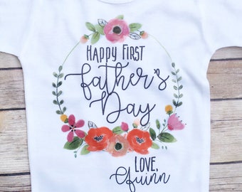 Cadeau de fête des pères de la fille, première fête des pères, tenue de fête des pères de bébé fille, cadeau personnalisé de fête des pères, cadeau pour papa