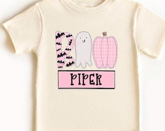 Camiseta de Halloween personalizada para niñas, camiseta de Halloween fantasma, Halloween retro, Halloween coqueto