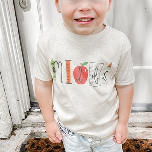 Kids back to school shirt, personalized toddler school shirt, first day of school shirt