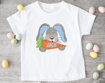 personalized boys easter shirt, Personalized bunny shirt, Kids Easter Shirt