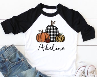 Personalized Pumpkin Shirt, Girls Pumpkin shirt, toddler pumpkin shirt, personalized fall shirt for girl, pumpkin patch shirt, girly pumpkin