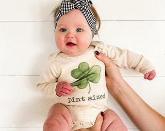 Baby St Patricks' Day outfit, pint sized, Baby Girl St Patrick's Day Outfit, Baby Boy St Patrick's Day Outfit