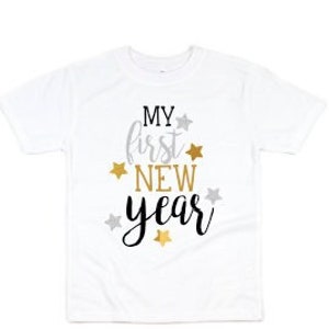 My First New Year, Baby Girl New Years Outfit, My 1st New Year Outfit, Newborn New Years Outfit, Baby New Year Bodysuit,