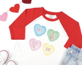 Kids Conversation Heart Valentine's Day Shirt