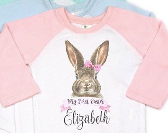 My First Easter Outfit, Baby Girls First Easter, My 1st Easter, Personalized Easter Shirt Girls