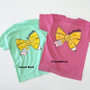 Girl's coquette back to school shirt, customized grade, teacher tee, custom school shirt, pencil bow tshirt, girls back to school tshirt image 4