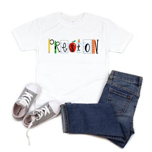 Kids back to school shirt, personalized toddler school shirt, first day of school shirt image 5