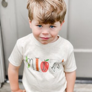 Kids back to school shirt, personalized toddler school shirt, first day of school shirt image 3