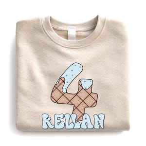 Ice Cream Birthday Shirt, Girl's Birthday Tshirt, Toddler Birthday, Ice Cream Birthday Party Theme, Personalized Birthday Shirt image 10