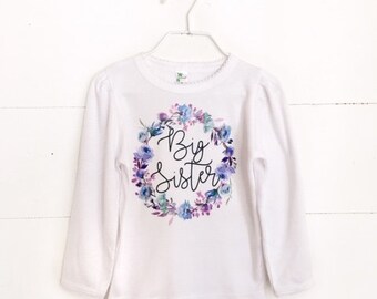 Big Sister Announcement Shirt, Big Sister Gift, Big Sister Shirt, Matching Sibling Shirts, Hospital Shirt for Big Sister, sibling photoshoot