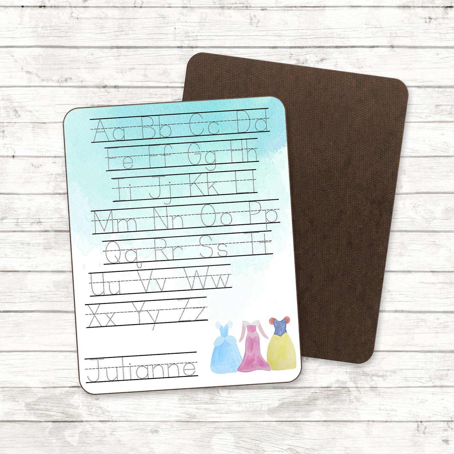 Preschool Personalized Dry Erase Board Penmanship Board Etsy