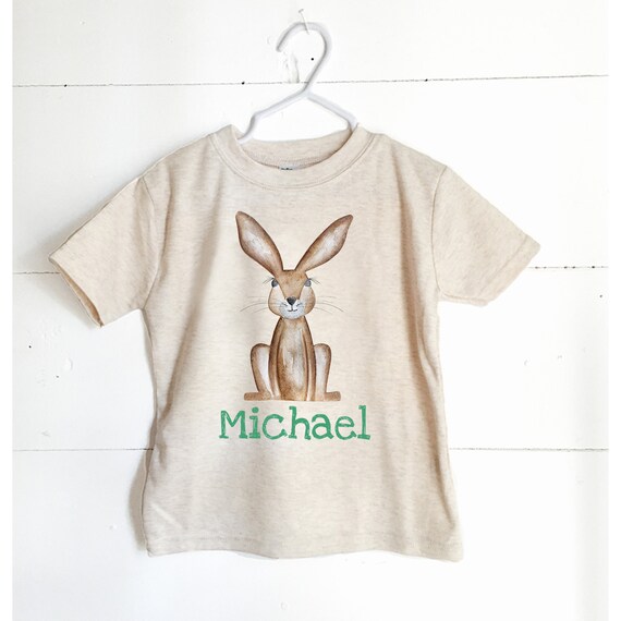 Boys Easter Bunny tshirt / Personalized Easter tshirt / Kids Bunny Shirt