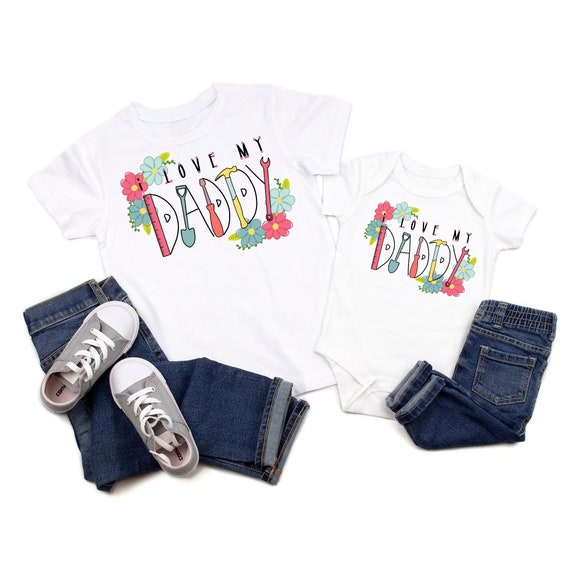 Father's Day gift from daughter, fathers day bodysuit, fathers day t-shirt, I love my daddy shirt, baby girl fathers day bodysuit