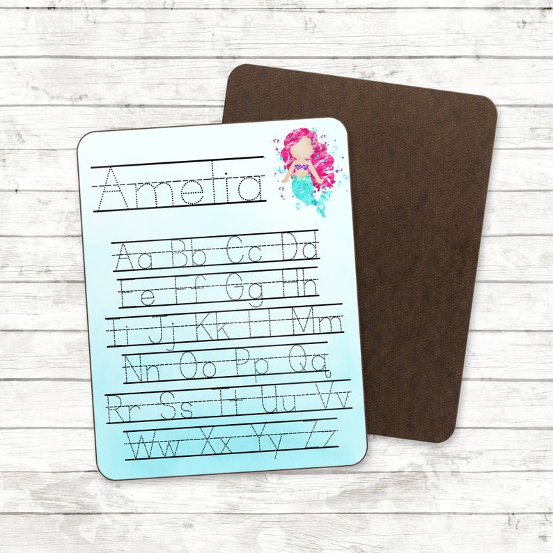 Preschool Personalized Dry Erase Board Penmanship Board Etsy