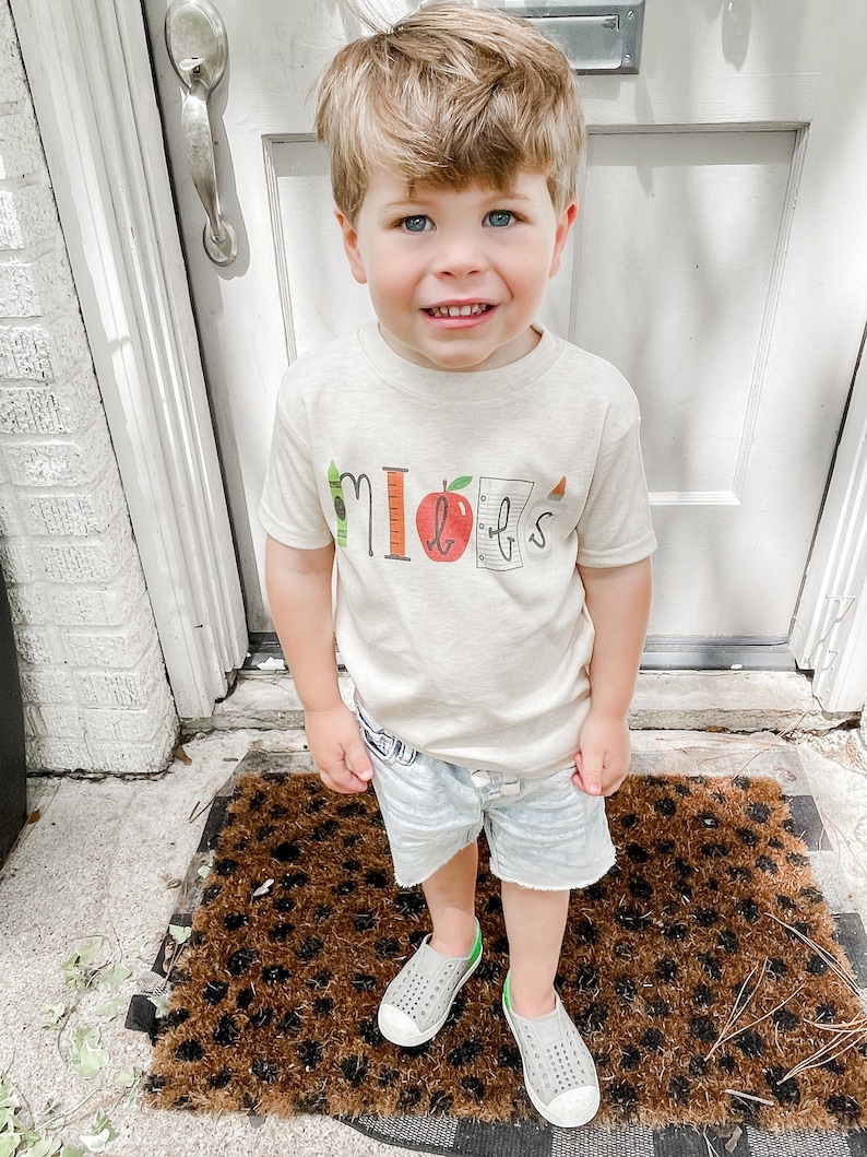 Kids back to school shirt, personalized toddler school shirt, first day of school shirt 