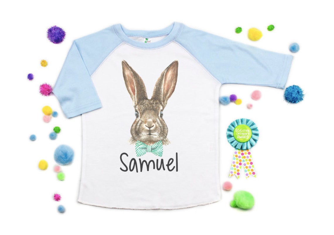 Baby Boy Easter Shirt Bunny Shirt for Boys Toddler Easter Etsy