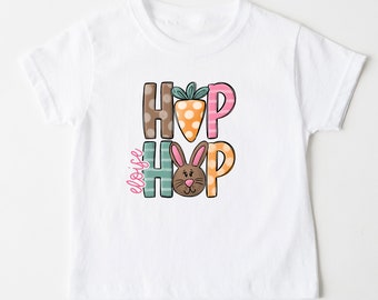 hip hop easter shirt, girl's easter shirt, personalized bunny shirt for kids, cute kids easter shirt