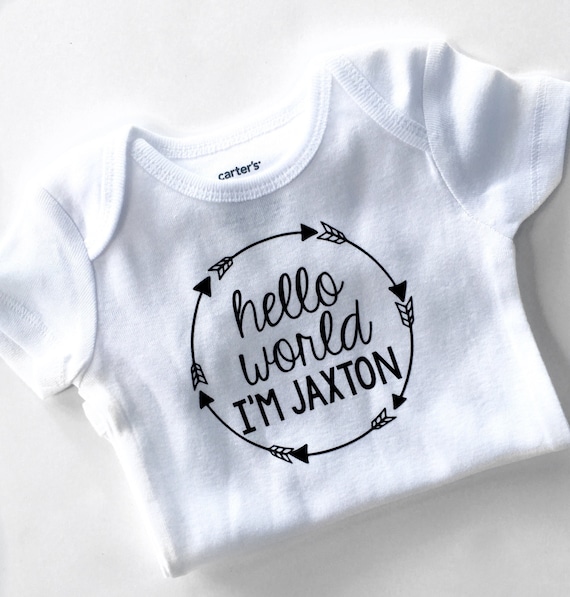 Hello World Newborn Outfit, Boys Coming Home Outfit, Newborn Take
