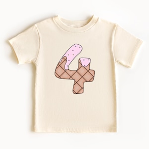 Ice Cream Birthday Shirt, Girl's Birthday Tshirt, Toddler Birthday, Ice Cream Birthday Party Theme, Personalized Birthday Shirt