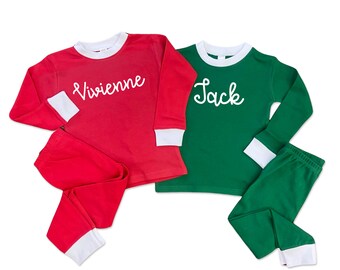 Kids Christmas Pajama inspired loungewear, Toddler Christmas Pajamas, Youth Christmas Pajamas, Christmas PJs, personalized christmas pjs