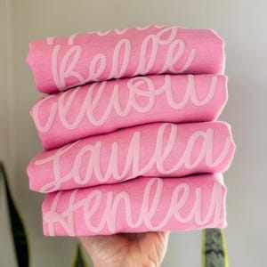 Bubble Gum Pink Puff Personalized Sweatshirt, youth custom sweatshirt, coquette girly crewneck fleece, toddler sweatshirt
