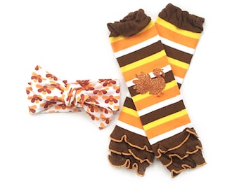 Thanksgiving Headband, Thanksgiving Leg Warmers, Thanksgiving Leggings, Thanksgiving Outfit, Baby Thanksgiving Outfit, Baby Thanksgiving